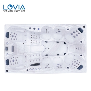 Tubo caliente Bañeras de spa al aire libre 9 personas jakuzzi Whirlpool Pool 3,8 M Spa caliente para uso interior con función de masaje de remojo - Product Image 4