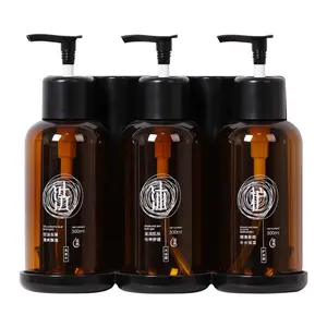 Dispenser a parete staffa tripla bottiglie Shampoo di lusso balsamo doccia Gel Dispenser di sapone bottiglia per bagno dell'hotel