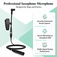 Microphone d'instrument à condensateur filaire à pince unidirectionnel XLR 48V pour saxophone, enregistrement sur scène, performance musicale