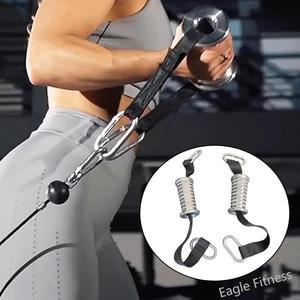 ด้ามจับทรงกรวยแบบมืออาชีพพร้อมเชือกและคาราไบเนอร์สำหรับระบบรอก - ดีไซน์กันลื่นแบบมีลายกันลื่นสำหรับการดึงข้อศอกลง (Lat Pulldown) และการบริหารกล้ามเนื้อหลังส่วนล่าง (Curls) และการบริหารกล้ามเนื้อหลังส่วนบน (<span class=keywords><strong>Flyes</strong></span>) - Product Image 2