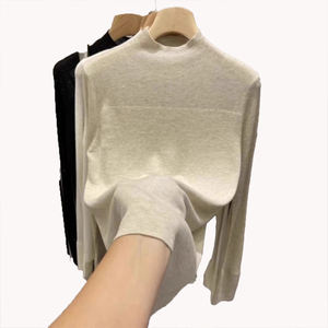 Pull en laine douce élégant de haute qualité à col montant orné de strass pour femmes Automne Hiver Nouvelle arrivée Mode - Product Image 6