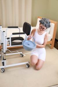Hydraulic Patient Transfer Lift <strong>Chair</strong> for <strong>Elderly</strong> Commode Shower Bathroom Safety Equipment Health Care Supply - Product Image 5