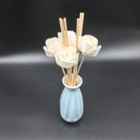 Diffuseur de rose 3-4 cm avec fleurs Sola, fleurs artisanales parfumées en bois Sola