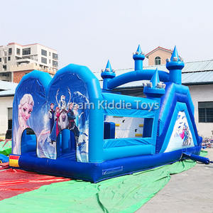 Enorme <span class=keywords><strong>Frozen</strong></span> Bounce House Combo <span class=keywords><strong>Castillo</strong></span> <span class=keywords><strong>de</strong></span> salto <span class=keywords><strong>de</strong></span> obstáculos inflable con tobogán Princess Bounce House Gorila inflable para niña - Product Image 3