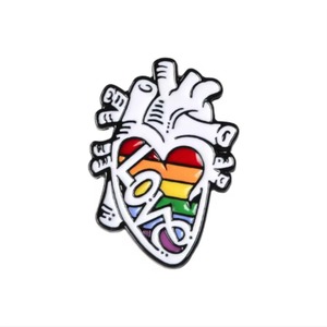 Pins de Esmalte de Coração Anatómico, Broches de Anatomia Médica Personalizados, Pins de Metal de Neurologia para Médicos e Enfermeiros, Atacado - Product Image 3