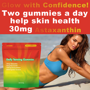Gomitas Bronceadoras Diarias con Astaxantina, Realzan el Bronceado Natural, Nutren y Protegen la Piel, L-Tirosina, Betacaroteno, Brillo sin Sol, 60 Unidades - Product Image 3