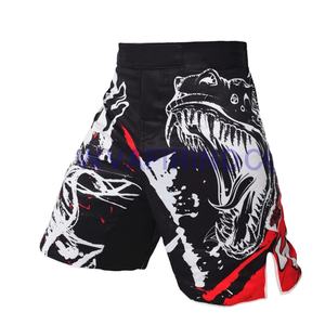 Cómodo negro poliéster Spandex MMA Fight Short personalizado impreso para hombre para el 2017 - Product Image 1