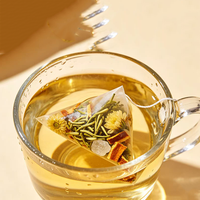 Teh Herbal Alami 100% Ekstrak Herbal Kantong Teh Campuran Krisan, Biji Cassia, dan Honeysuckle