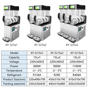 Slushie Máy đông lạnh uống 3 xe tăng 15L thương mại slushy Maker Smoothie Máy Làm Đá Slush máy cho đồ uống - Product Image 2