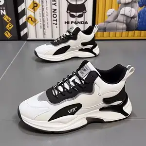 Thoáng Khí Ít Màu Trắng Giày Người Đàn Ông Của Hợp Thời Trang Đa Năng Sneaker Dàng-Soled Thể Thao Giản Dị Chạy Cha Giày Cho Nam Giới