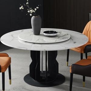 Nouveaux meubles de salle à manger de luxe dessus de <span class=keywords><strong>table</strong></span> <span class=keywords><strong>table</strong></span> de remplacement 10 places rondes <span class=keywords><strong>avec</strong></span> centre rotatif - Product Image 3
