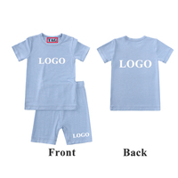 Pigiama Estivo Personalizzato in Bambù per Bambine, Set 2 Pezzi Top + Pantaloncini, Abbigliamento per Bambini e Bambine, Vendita all'Ingrosso