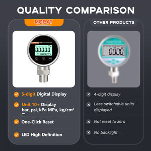 Manómetro Moray ME462P OBM ODM con Pantalla LCD de 5 Dígitos <span class=keywords><strong>para</strong></span> Presión de Agua, Manómetro Digital de Refrigeración, Medidor de Presión de Aceite - Product Image 4
