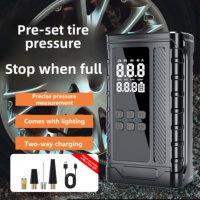 Démarreur de voiture d'urgence avec compresseur d'air, alimentation portable à batterie lithium