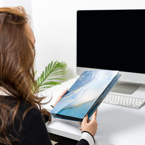 Tùy chỉnh in ấn A5 A4 B5 giấy thư mục tập tin chất kết dính thiết kế độc đáo chất kết dính thư mục tài liệu với ngăn 3 Nhẫn chất kết dính giữ tập tin - Product Image 6