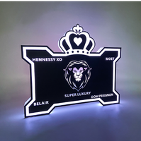 Présentoir VIP personnalisé avec logo LED en plastique et métal, revêtement UV, montage facile, télécommande pour affichage couleur personnalisé