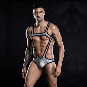 Sous-vêtements sexy pour hommes à bretelles, <span class=keywords><strong>string</strong></span>, justaucorps Mangini, body, <span class=keywords><strong>combinaison</strong></span> de lingerie à bandes - Product Image 2
