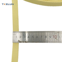 15*3mm Aramid-Gurtband Hochfestes, Hitzebeständiges, Dehnungsarmes und Abriebfestes Gewebe für Gurtzeug, Fallschirme, Hebevorrichtungen und Outdoor-Rigging