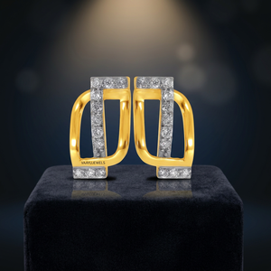Luxury Women's Lab Grown Diamond Earrings Brilliant Cut Yellow Gold <b>Studs</b> Rhodium Plated Wedding 10K 14K 18K Gold 925 935 <b>Silver</b> - Product Image 1