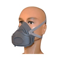 Masque respiratoire en caoutchouc réutilisable pour la moitié du visage avec valve respirante pour la protection contre la poussière de ciment