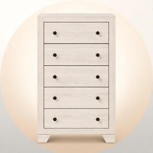 Cómoda Moderna Blanca con Cajones TSCA CARB P2, Mueble de Dormitorio en Oferta, Organizador de Armario - Product Image 1