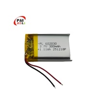 Batterie rechargeable à semi-conducteurs de haute qualité 602030 300mAh, cathode LiCoO2, taux de décharge 0,5-1,0C, -20°C à 60°C, pour jouets et produits grand public