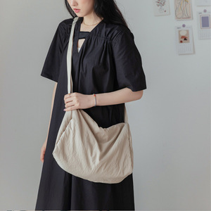Women's Crossbody Bag Horizontal Square Soft Fabric Large Capacity Zipper Closure Everyday Use - Product Image 1