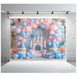 ฉากหลังปราสาทปรับแต่งได้สไตล์เทพนิยายสำหรับตกแต่งงานแต่งงาน งานเลี้ยงฉลองทารก งานวันเกิด - Product Image 4