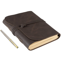Journal de voyage A5 en cuir véritable, journal intime de qualité supérieure, 100 g/m², gaufrage personnalisé, agenda, carnet de notes