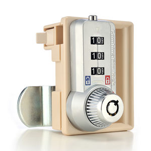 Cerradura de Acero Inoxidable Premium Antioxidante con 3 Dígitos y Llave Maestra para Armarios de Madera de Empleados de Gimnasios, Grado 1 ANSI - Product Image 1