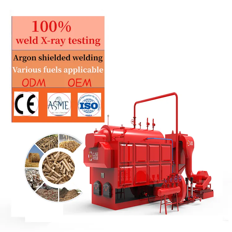 CJSE 1 ton 2 ton 4 ton 6 ton coal fired industrial boiler corn cob fired steam boiler coal powder burner for boilers