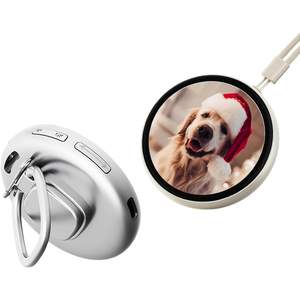 Badge électronique personnalisable avec écran tactile IPS de 1,8 pouces, affichage numérique, broche en alliage de soie avec diaporama photo et vidéo inclus - Product Image 3