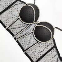 Grandwell KNN-0030 strass grand busty corset top modèles bustiers