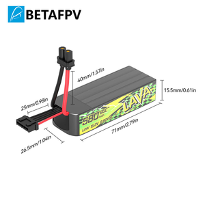BETAFPV LAVA II 4S 580mAh/680mAh 95C 15.2V LIHV <b>Battery</b> with XT30 Connector for FPV Racing <b>Drone</b> - Product Image 4