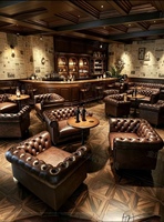 Conception d'intérieur de bar de luxe sur mesure, ensembles de meubles de bar, conception de comptoirs et vitrines de bar de restaurant moderne, service tout-en-un
