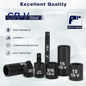 56-Piece 1/4 \ "Ổ cắm ổ đĩa thiết lập SAE (5/32 \"-9/16 \ ") & Metric (4mm-15mm) sâu & nông 72 răng Ratchet cờ lê cơ khí thép - Product Image 6