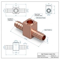 Connecteur de refroidissement liquide en aluminium tourné CNC, raccord rapide anti-fuite pour plaque froide de serveur, solution thermique pour centre de données