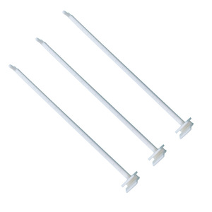 J&H Storefixture <span class=keywords><strong>2.3</strong></span>" 3.3" 4" 4.3" 5.3" 6" 7" 8" 零售POP瓦楞ABS挂钩 塑料超市纸板展示挂钩 - Product Image 3