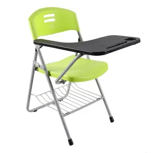 Chaise d'écriture pliante de grande tablette pour étudiants, nouveau modèle, Table et chaise pliantes en plastique