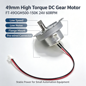 HY Gran Oferta Motorreductor <span class=keywords><strong>de</strong></span> CC <span class=keywords><strong>de</strong></span> Alto Torque 24V 60RPM 49mm con Conector <span class=keywords><strong>de</strong></span> Cable, Motor <span class=keywords><strong>de</strong></span> Baja Velocidad para Tostadora <span class=keywords><strong>de</strong></span> Café Doméstica - Product Image 5