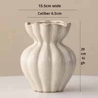 Vase en céramique, fleurs fraîches hydroponiques, vent silencieux, rétro, nostalgique, moderne, résistant à la corrosion, Jingjifeng, maison, luxe léger