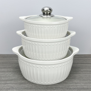 Commercio all'ingrosso della fabbrica <span class=keywords><strong>vendita</strong></span> calda zuppa di ceramica zuppa di <span class=keywords><strong>pentole</strong></span> & Stock porcellane zuppien pentola di cottura con coperchio - Product Image 6