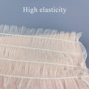 <span class=keywords><strong>Bandeau</strong></span> de spa jetable en non-tissé écologique pour salon de beauté avec élastique pour <span class=keywords><strong>cheveux</strong></span>, blanc/rouge - Product Image 4