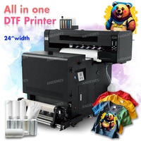 Imprimante DTF A1 24 pouces I3200 à double tête 60 cm, machine de transfert direct sur film avec agitateur de poudre et four pour l'impression textile