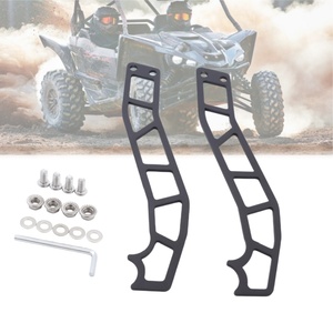 UTV ATV manijas de puerta personalizadas pestillos Metal negro cinturón punzón marco manija para Can Am <span class=keywords><strong>Maverick</strong></span> <span class=keywords><strong>X3</strong></span> <span class=keywords><strong>MAX</strong></span> 2017-2023 Accesorios - Product Image 1