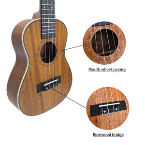 Ukelele profesional OEM Factory-21-23-26-pulgadas Ventaja de madera de manhoba completa al por mayor con ribete de ABS blanco - Product Image 4