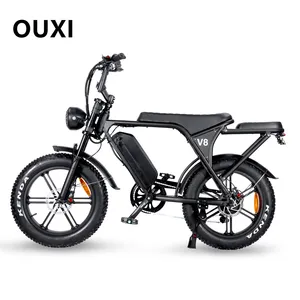 Bicicleta elétrica Fat Bike, pneu gordo de 20 polegadas, motor 250w, bateria 15AH, bicicleta elétrica, ouxi v8, armazém da UE