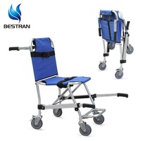 BT-TY001 Chaise d'évacuation légère en alliage d'aluminium, mobilier médical, chaise d'escalier pliable pour secours d'urgence, certifiée CE ISO 1