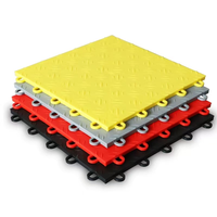Rejilla de Plástico Entrelazada de 400x400x18mm de Grosor para Drenaje, Baldosas de Suelo para Garaje, Taller de Lavado de Coches y Detallado