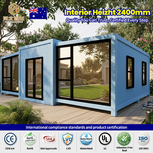 Casa Prefabricada <span class=keywords><strong>de</strong></span> Acero Moderna, Impermeable y <span class=keywords><strong>de</strong></span> Lujo, Estilo AU, Casa Contenedor Expandible, Tipo Granny Cottage - Product Image 1
